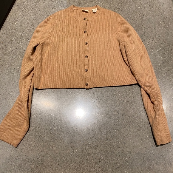 Levi's NWT Cropped Camel Cardigan - Picture 1 of 4